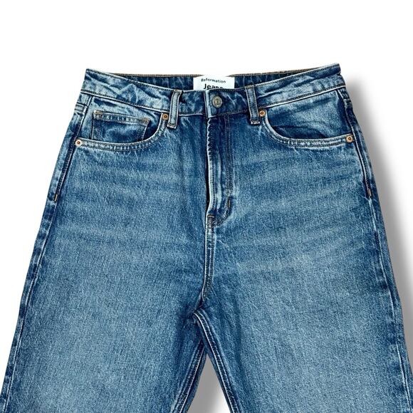 Reformation Size 28 Liza Blue Organic Denim Ultra High Rise Straight Jeans - Picture 4 of 7